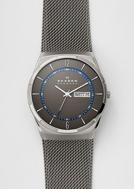 Melbye Steel Mesh and Titanium Case Multifunction Watch