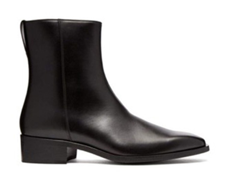 Faux-leather ankle boots