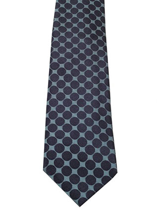 Patterned Blue Tie In Silk