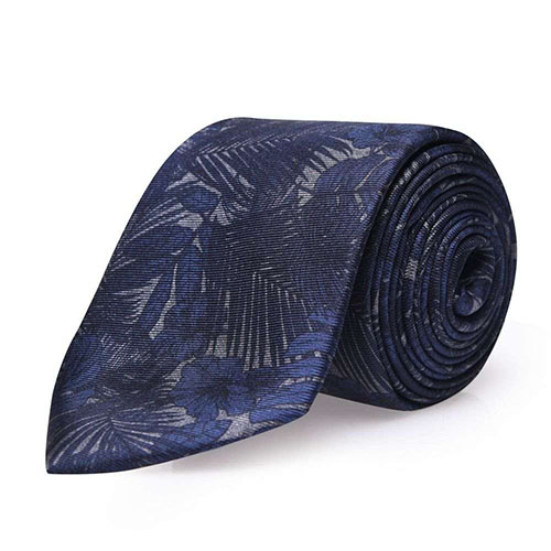 Tropical Print Silk Tie