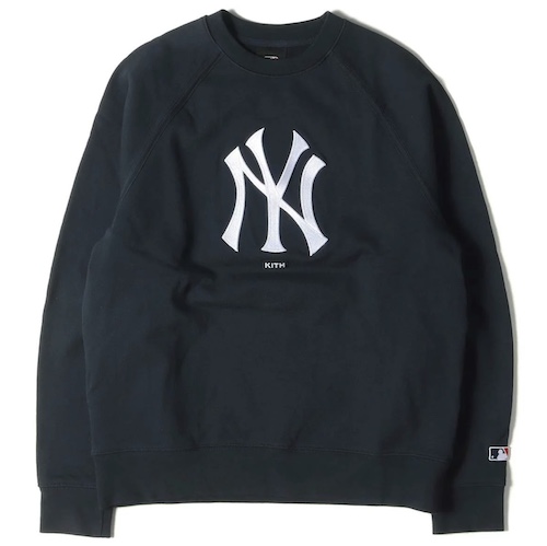 New York Yankees MLB NY ロゴ刺繍クルーネックスウェットトレーナー