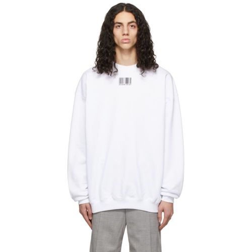 White Barcode Sweatshirt