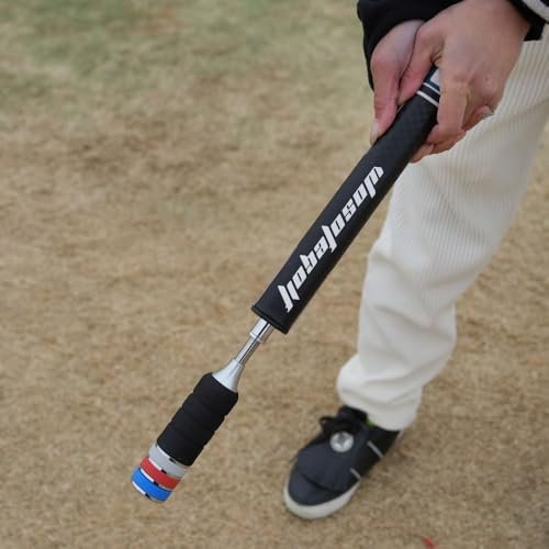 GOLFFREAKS素振り棒を室内で使う様子